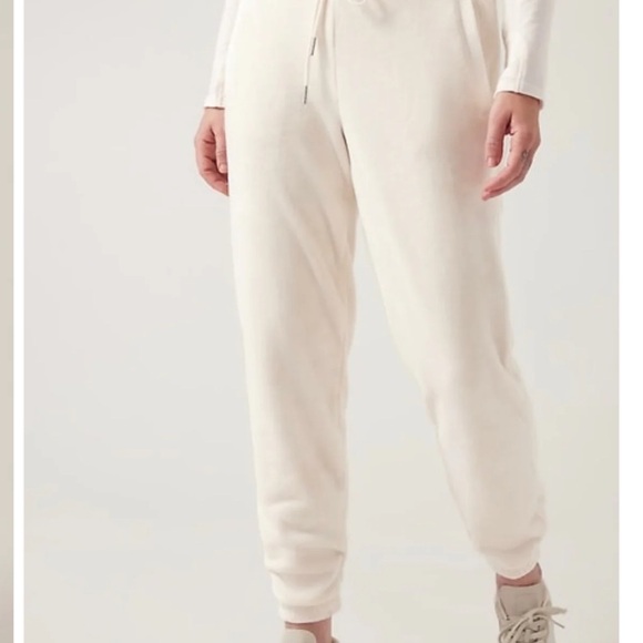 BUNDLE!!  Athleta Double Kozy Karma Black and Cream Jogger Pants - Picture 6 of 8